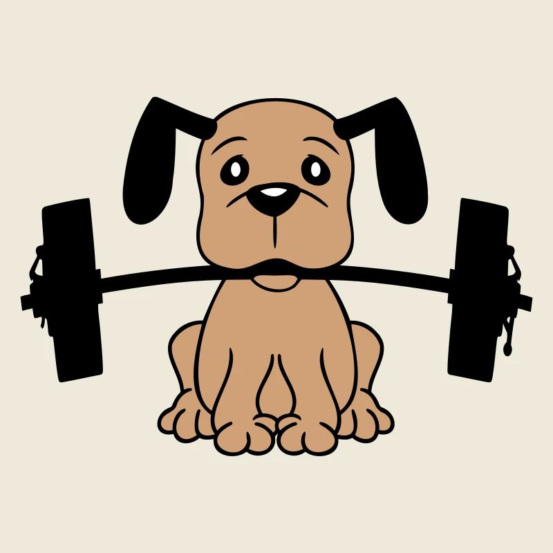 Hund Bodybuilder Stark Muskeln Gym Gewichtheben