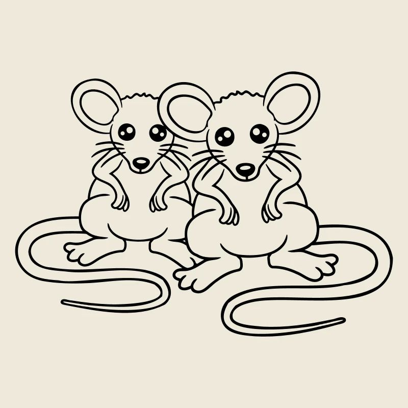 Zwei Böse Mäuse Wütend Frustriert Sauer Aggressiv