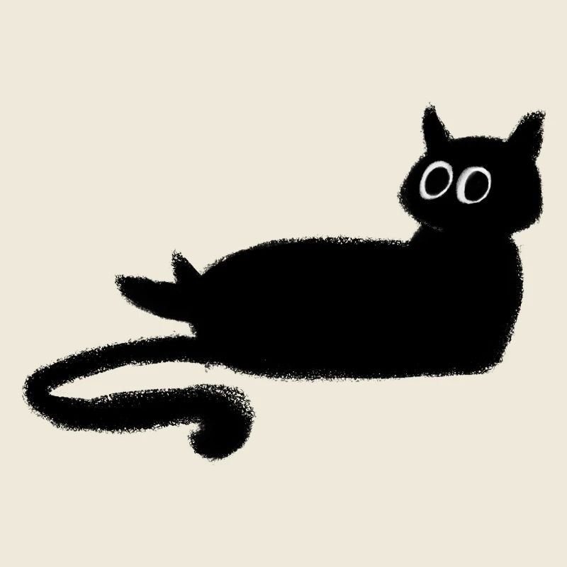 Chat noir charbon 