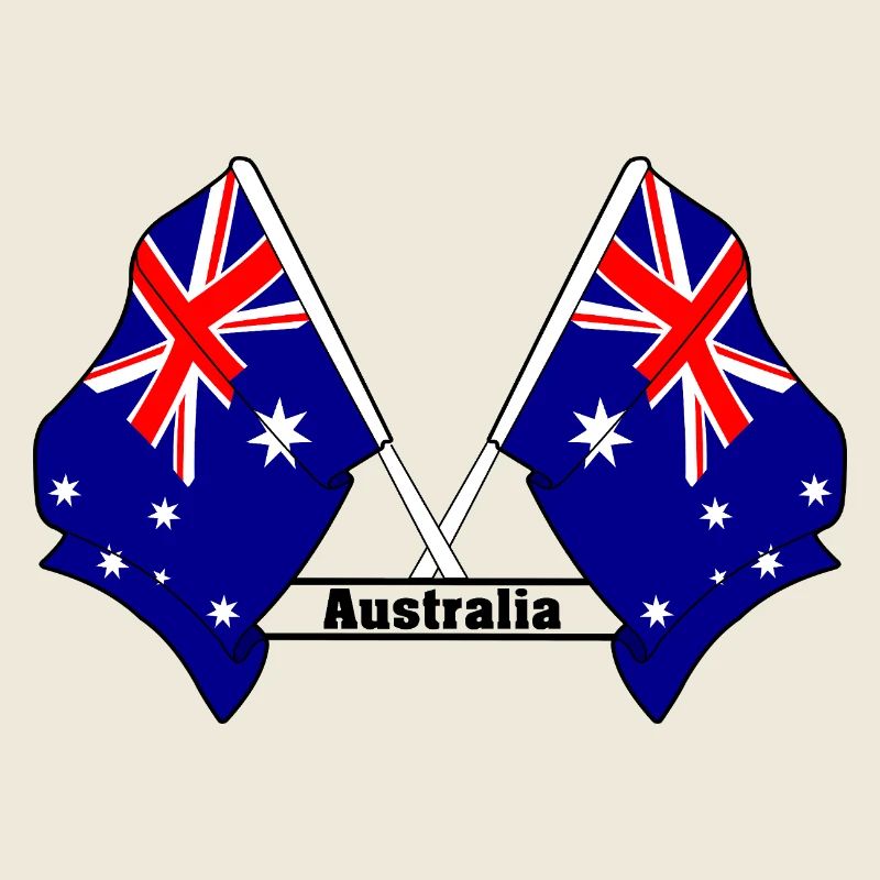 Australia Crossed Flags