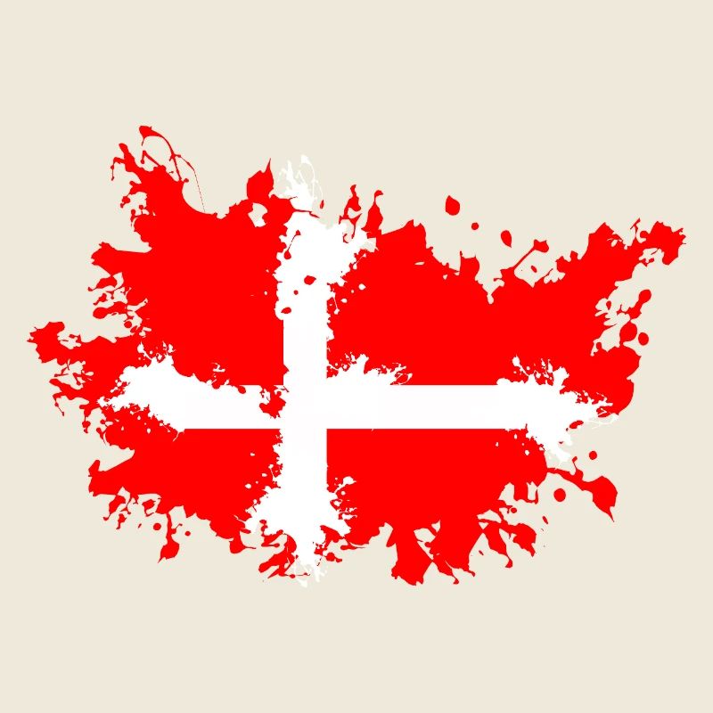 Drapeau éclaboussé du Danemark