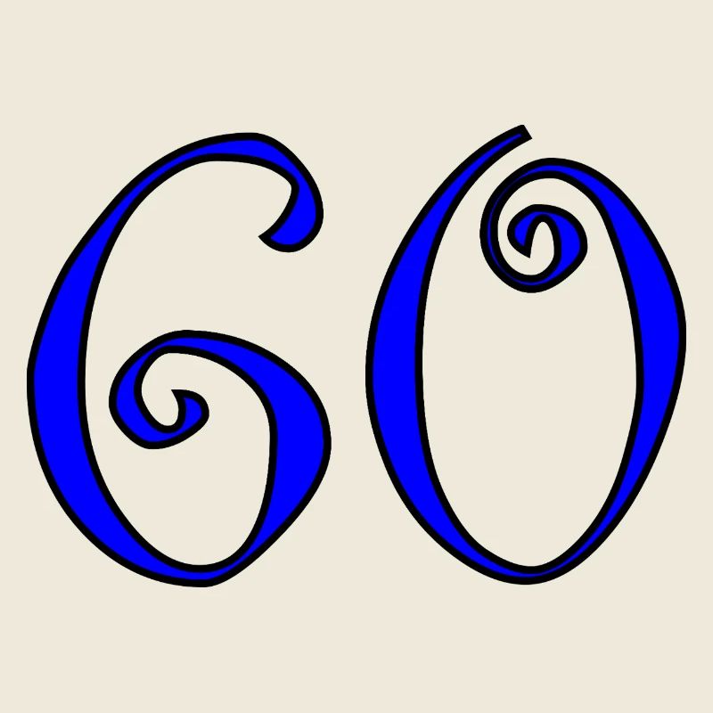 60. 60 JAHRE. 60-JÄHRIGES JUBILÄUM. 60. GEBURTSTAG.