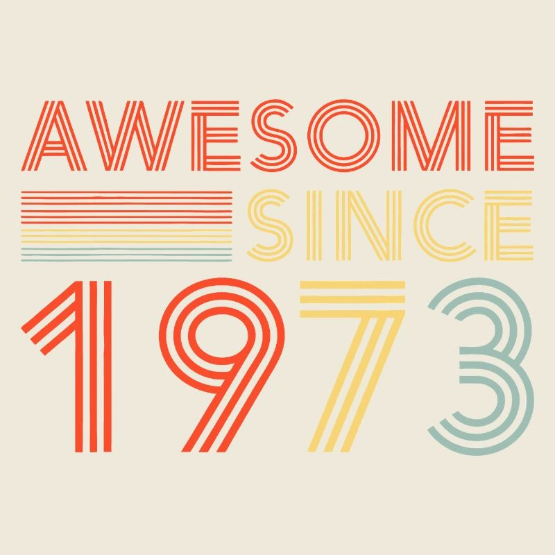Awesome Since 1973 Retro Neon