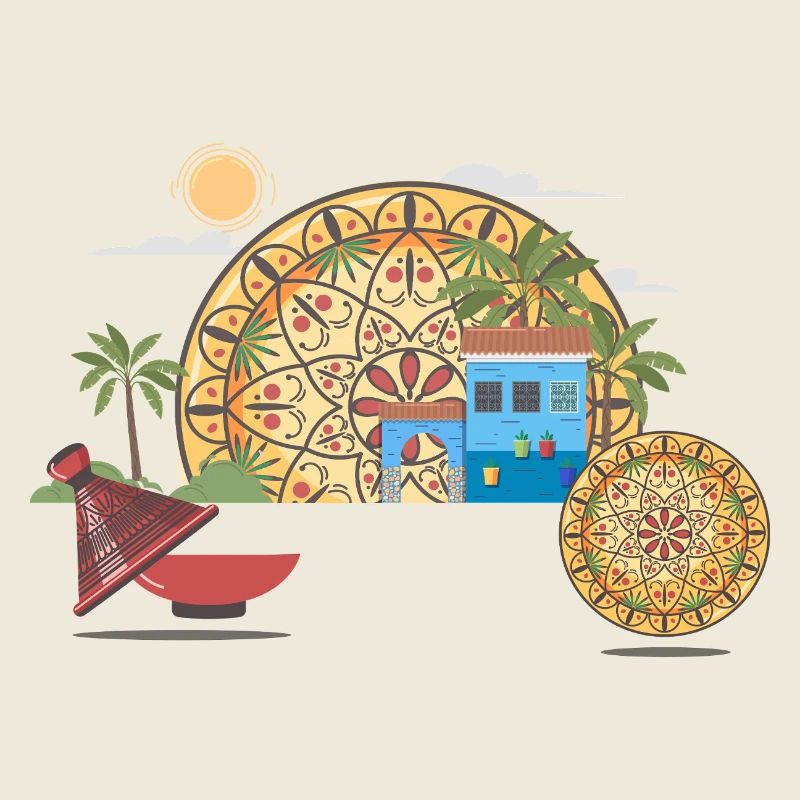 Moroccan Vector Mandala & Cultural Illustration