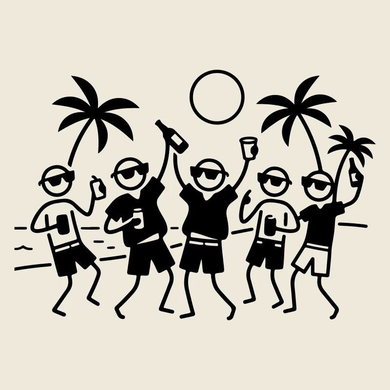 Party Group Beach