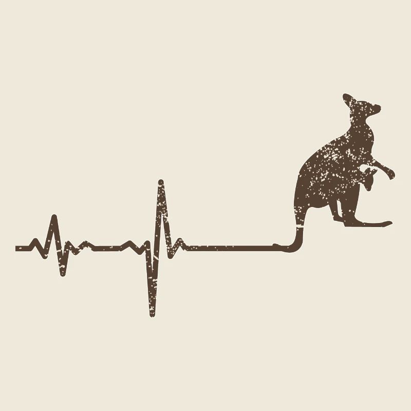 Gift heartbeat kangaroo