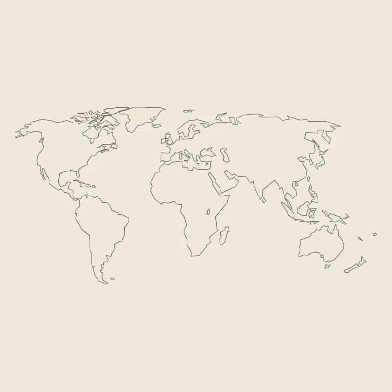 World map outlines