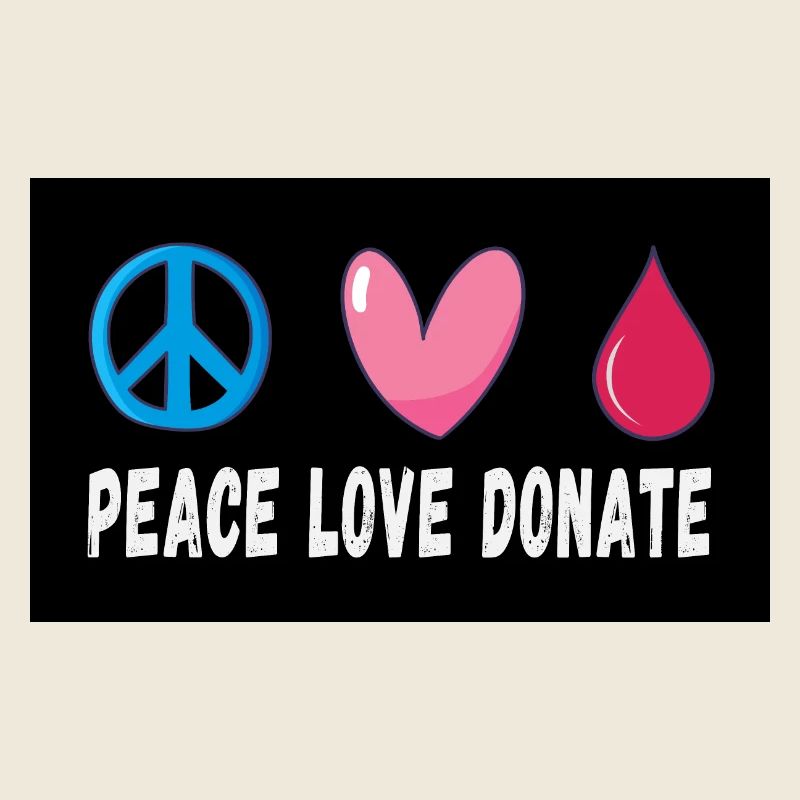 Friede Liebe Spende Blut