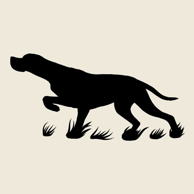 schwarzer Pointer vorstehend