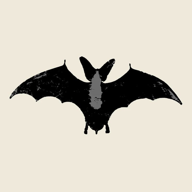 Halloween bat used look retro design gothic