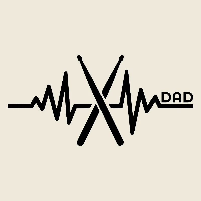 Drumsticks Dad Drummer Heart