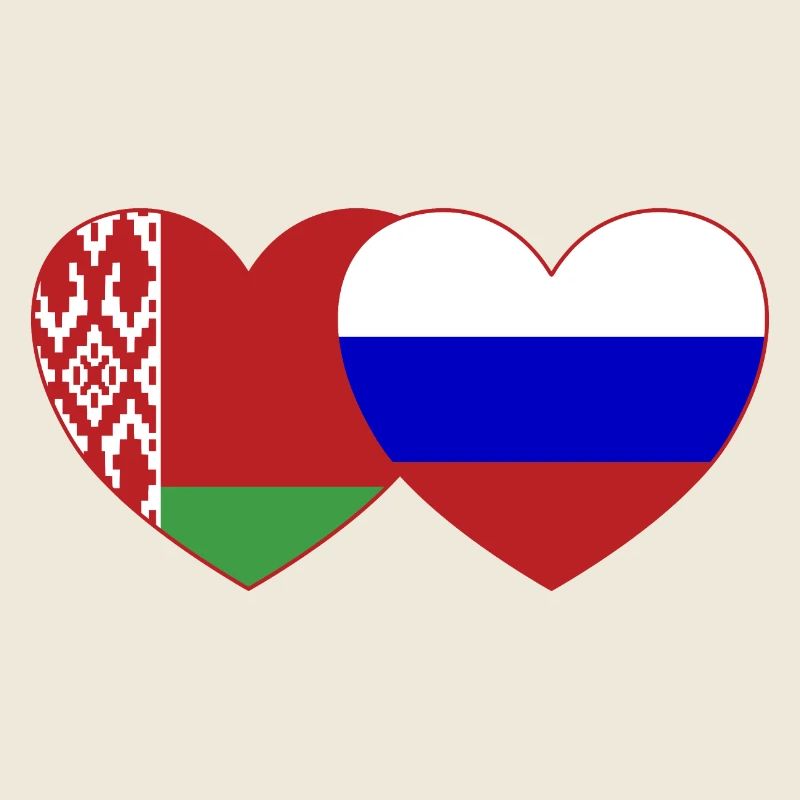 Biélorussie Russie Drapeau Cœur