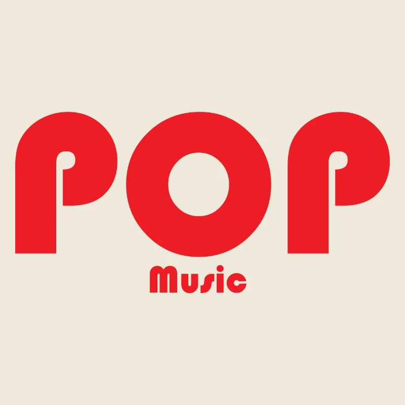 Rotes Retro POP Musikdesign