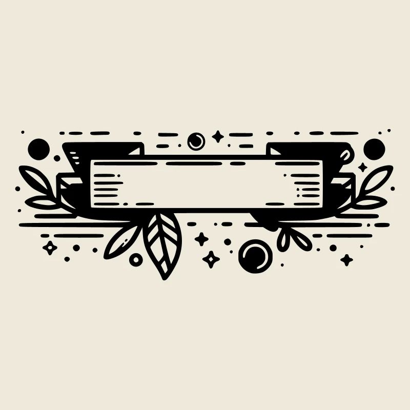 Banner mit Blättern