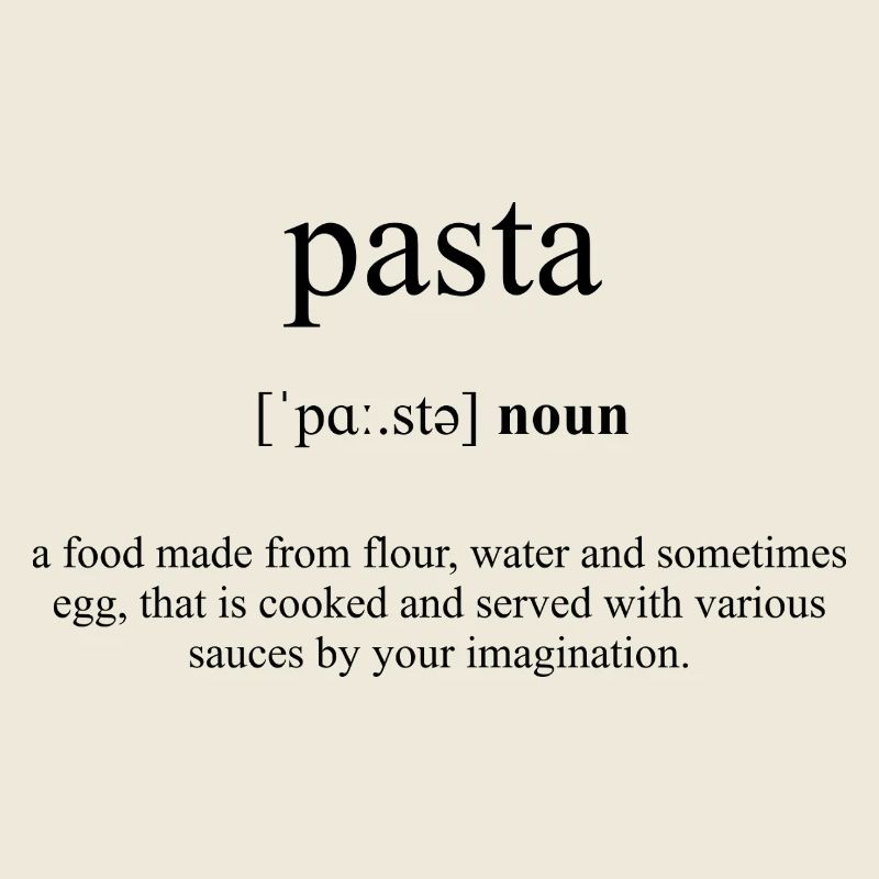Pasta (Nudeln) Definition Dictionary