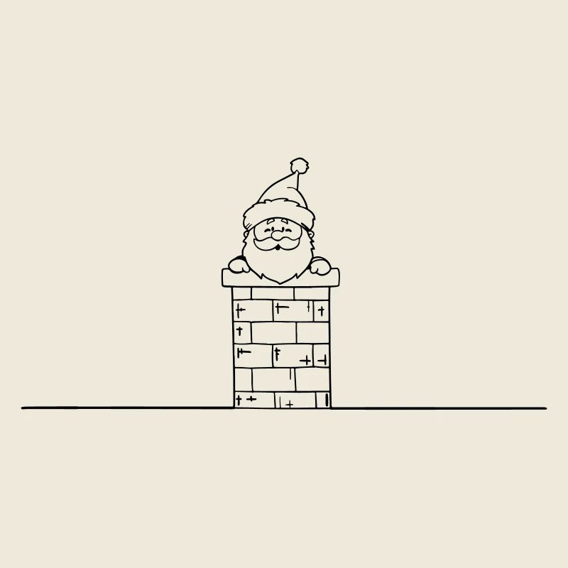 Noël de la cheminée du Père Noël