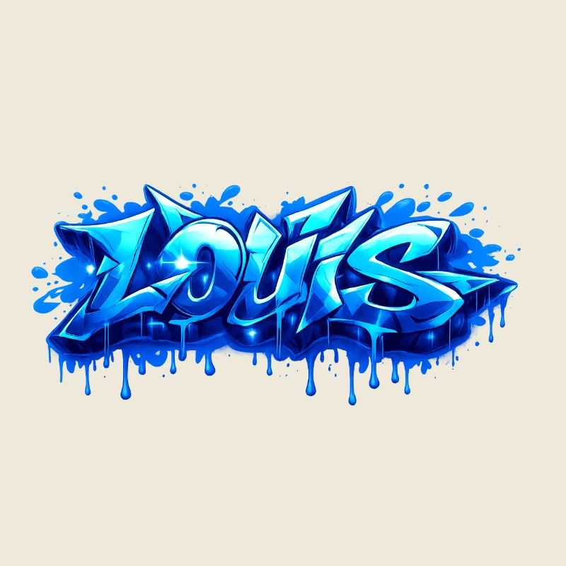 Graffiti LOUIS Name Gift Ideal Printable