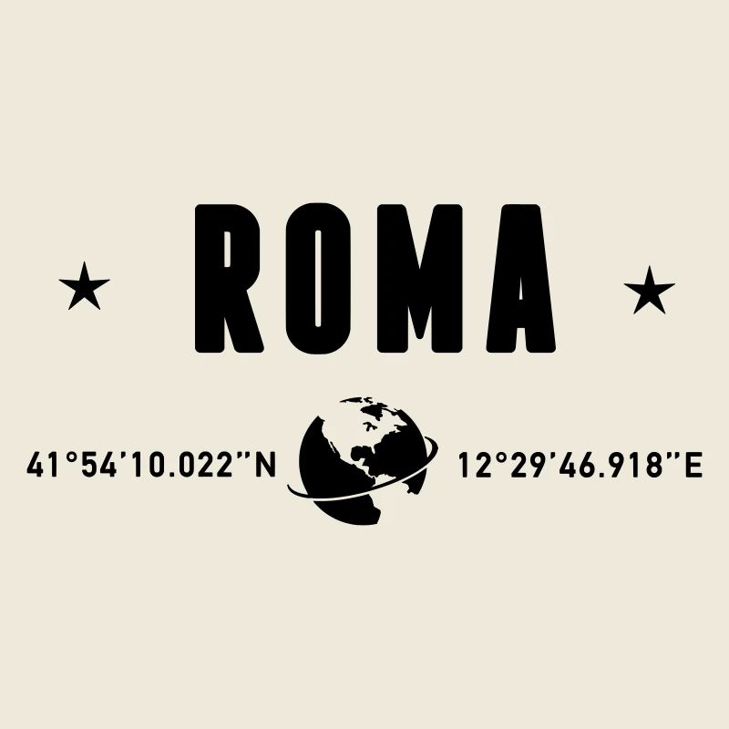 Globe des coordonnées GPS de Rome Italie
