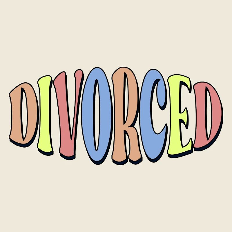 LETTERING DIVORCED - SINGLE DIVORCE