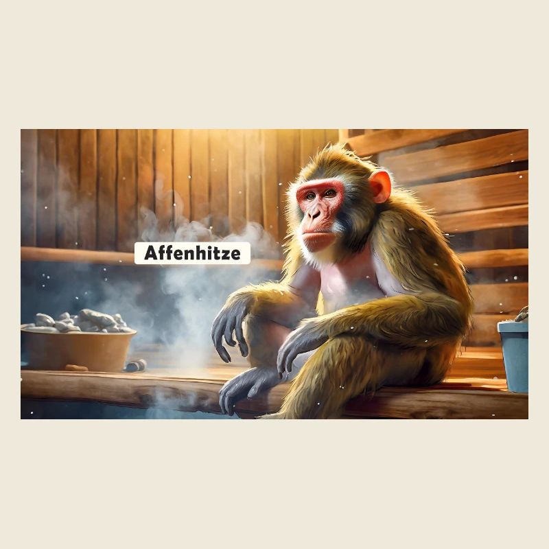 Pun ambiguous expression – Affenhitze (heat)