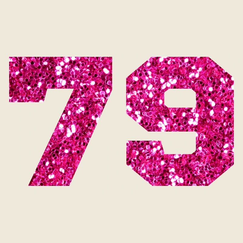 Number 79 Pink Glitter - 79th Birthday