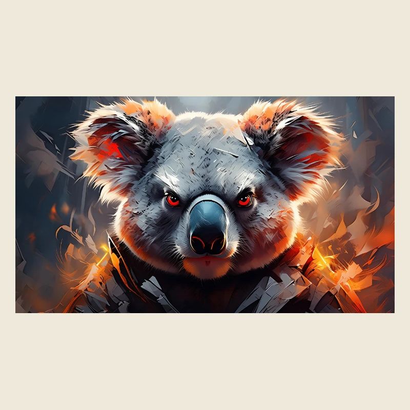 Cute grumpy grouchy animals - Koala