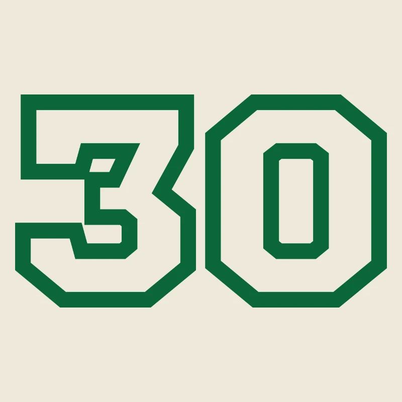 Nummer 30 grüner Sport