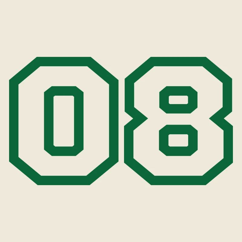 Numéro 8 sport vert