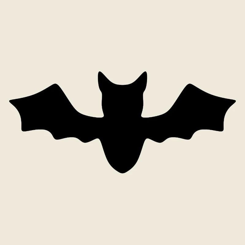 Celestial Bat Lunar Pattern on Cotton T-Shirt