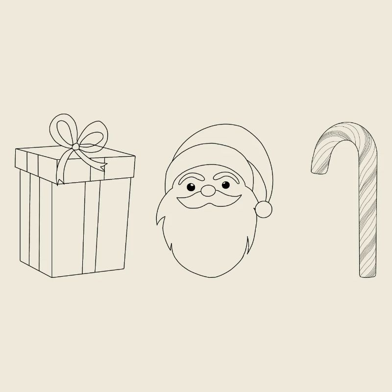 Cadeau de Noël Santa Candy Cane