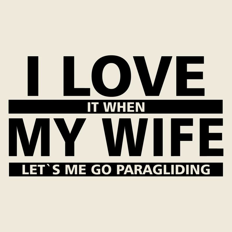 wife paragliding