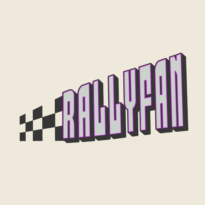 Rallyfan silber violett schwarz