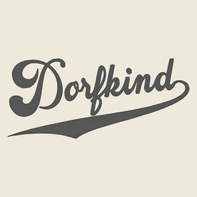 Village Kid Design – Retro Script Logo with Swing