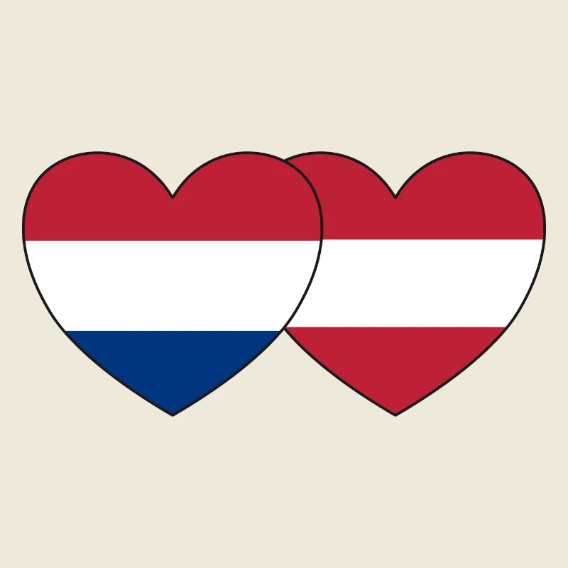 Holland Austria Flag Heart