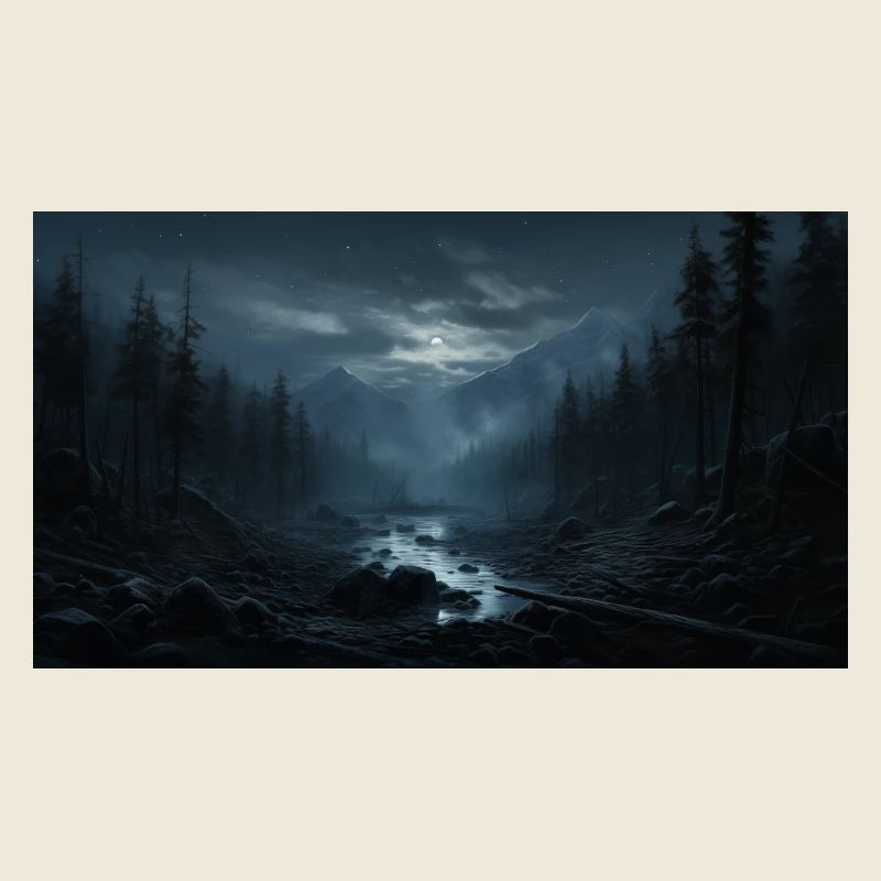 Mountain Scene with a River