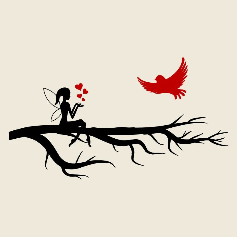Fairy Elf Silhouette Love