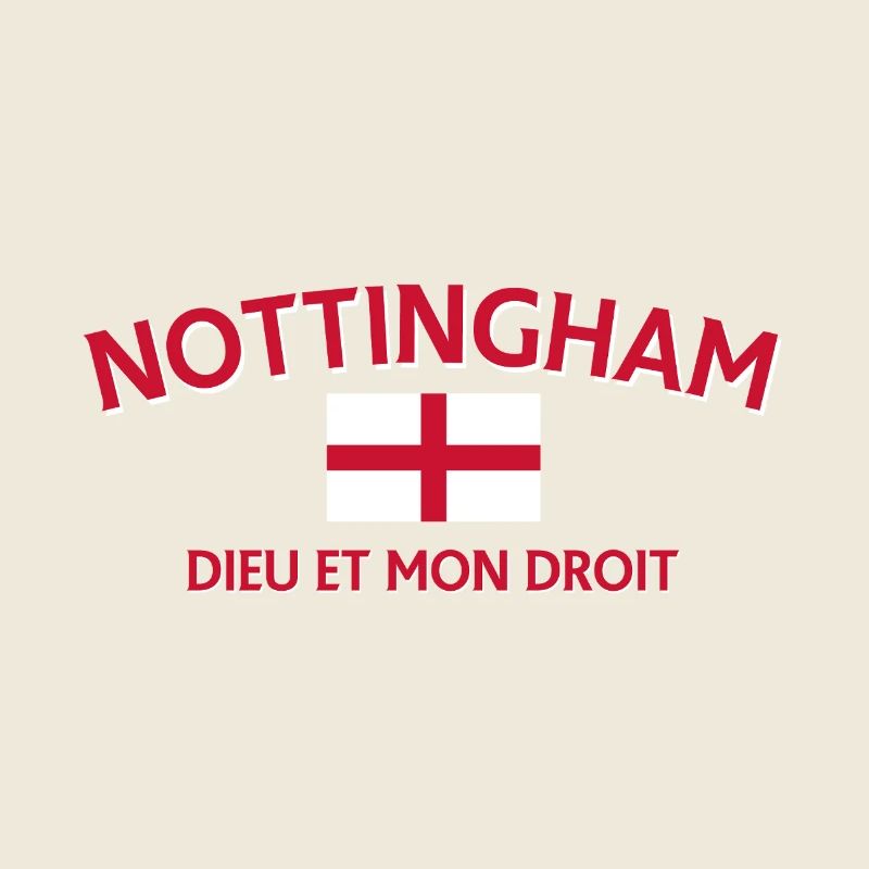T-shirt drapeau anglais Nottingham Crest