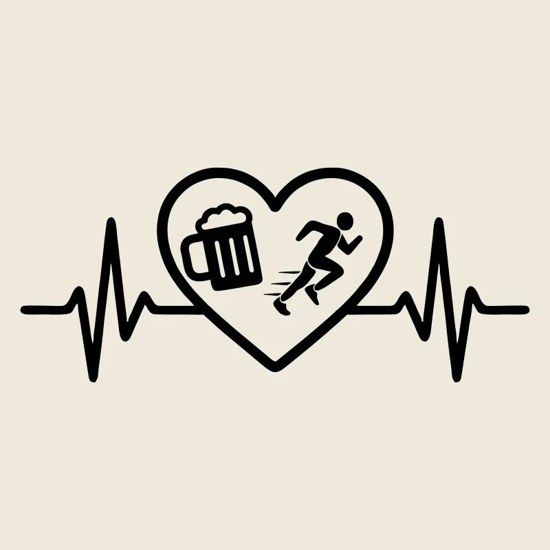 Heart Beer Running Humor