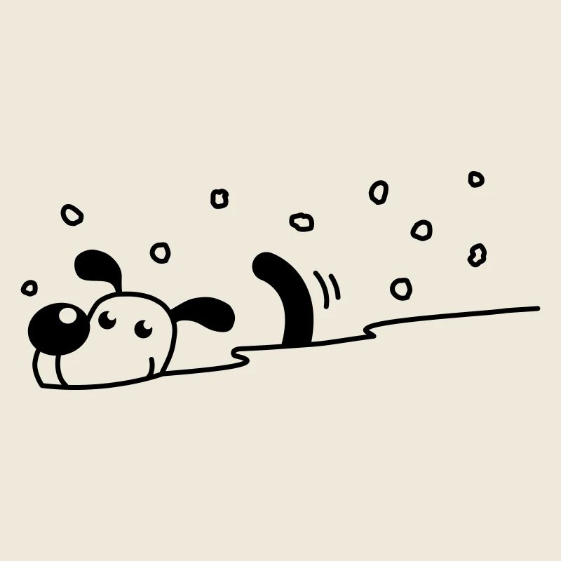 Niedlicher Hund im Schnee