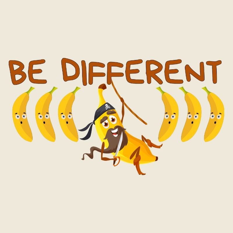 BE DIFFERENT Banane / Sei anders Banane