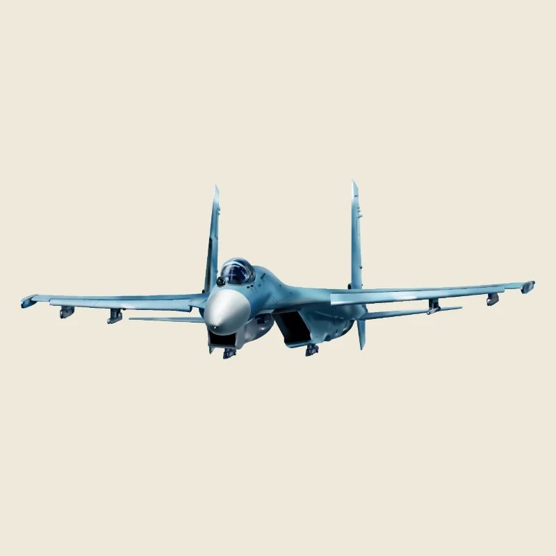 Blaues Kampfflugzeug-Design