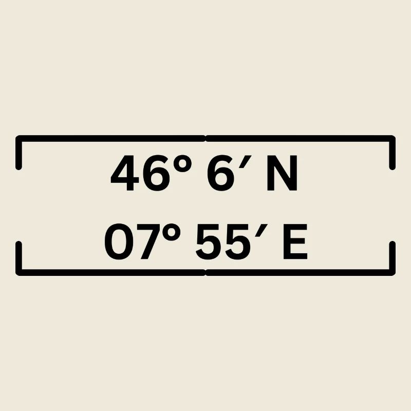 Coordinates Saas-Fee Minimalist
