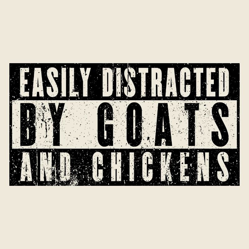 Distraction par les chèvres et les poulets