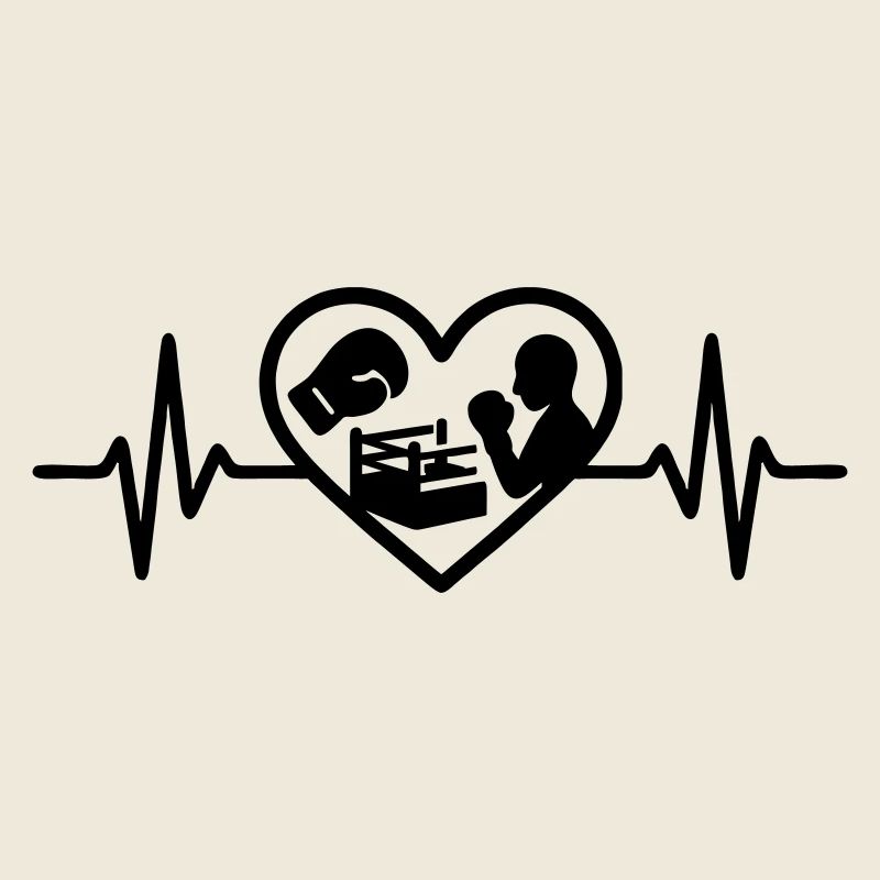 Boxen Herz Handschuh Ring Silhouette