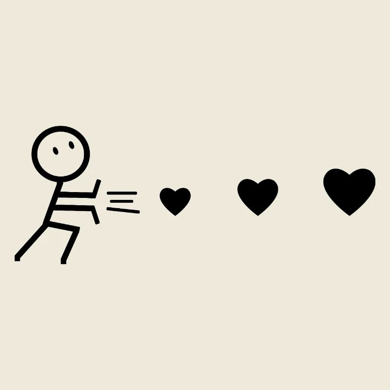 Herzenswerfender Schwarzer Mann