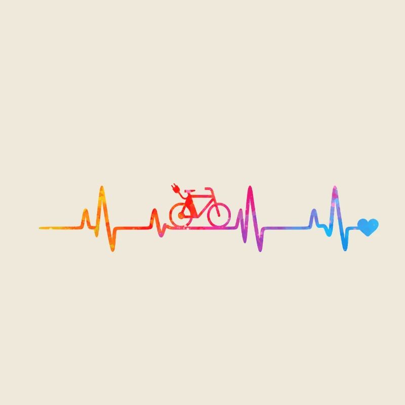 Rainbow Bicycle Pulse Lines