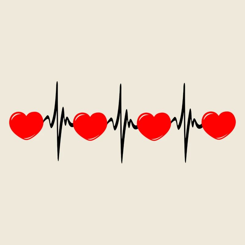 Herzfrequenz hartes rotes Cardio-EKG