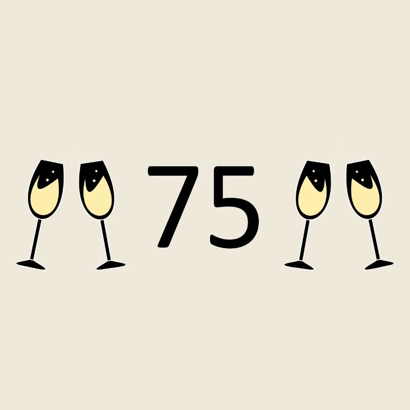 75e anniversaire 75 ans 75 Numéro 75 Noir