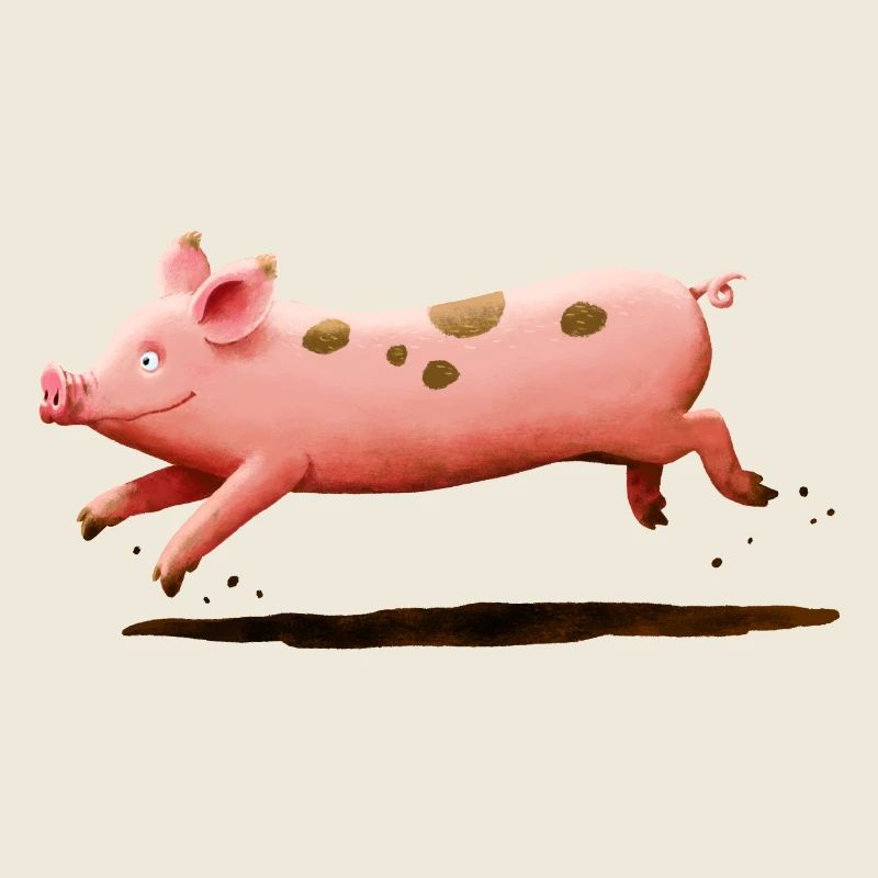 rennendes Schwein