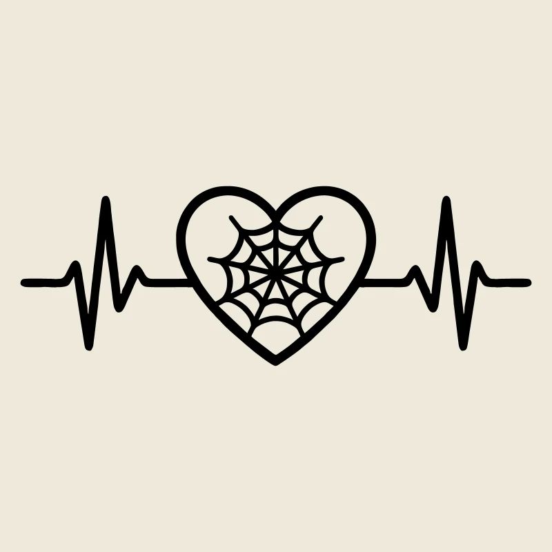 Spider Web Halloween Heart